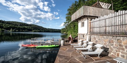 Familienhotel - Pools: Schwimmteich - Italien - Privates Badehaus für unsere Gäste - Gartenhotel Moser ****s