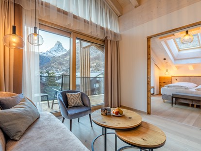 Familienhotel - Wellnessbereich - Schweiz - Verschiedene Appartements mit tollem Ausblick.  - Resort La Ginabelle