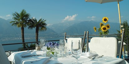 Familienhotel - Umgebungsschwerpunkt: am Land - Schweiz - Panorama Terrasse - Top Familienhotel La Campagnola