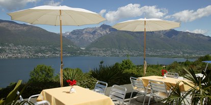 Familienhotel - Umgebungsschwerpunkt: am Land - Schweiz - Grotto Terrasse - Top Familienhotel La Campagnola