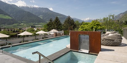 Familienhotel - Garten - Italien - Solepool 34 °C auf dem Feldhof-Dach - Feldhof DolceVita Resort