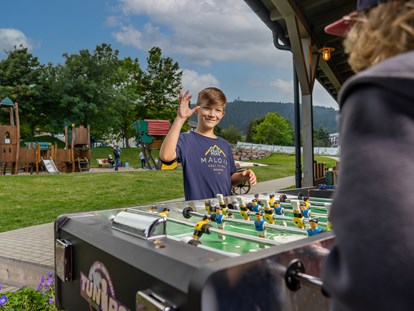 Familienhotel - Preisniveau: moderat - Spielspaß im Outdoorbereich der Spielscheune - Elldus Resort - Familotel Erzgebirge