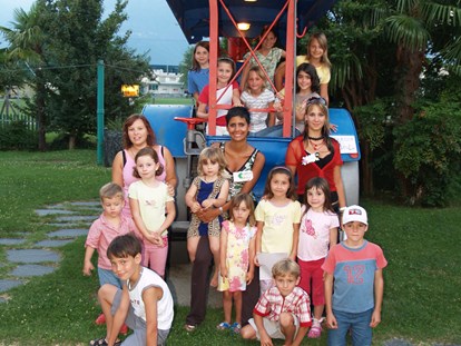 Familienhotel - Kinderbetreuung - Cima di Porlezza - Dampfwalze im Kinderland - Albergo Losone