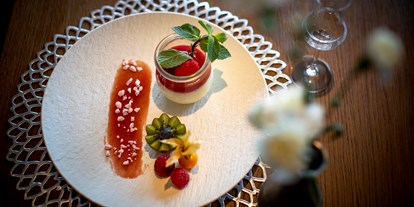 Familienhotel - Ausritte mit Pferden - Salzburg - Dessert im Rahmen der 3/4-Pension - Hotel Felsenhof