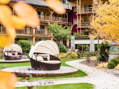 Familienhotel - Wasserrutsche - Südtirol - Gartenlandschaft Masl - Hotel Masl