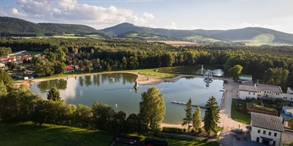 Familienhotel - Pools: Schwimmteich - Übersicht Trixi Ferienpark ZIttauer Gebirge - Waldstrand-Hotel Großschönau
