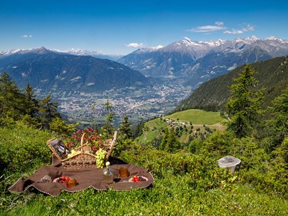 Familienhotel - Umgebungsschwerpunkt: Berg - Eppan an der Weinstrasse - Wandern auf Falzeben - über den Dächern von Meran  - Wohlfühlhotel Falzeben