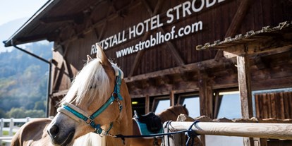 Familienhotel - bewirtschafteter Bauernhof - Gossensass - Hoteleigener Reiterhof - Stroblhof Active Family Spa Resort