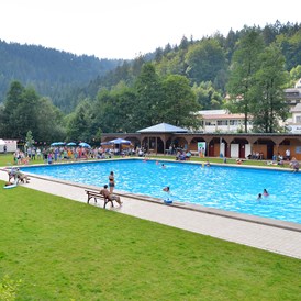 Kinderhotel: im Ort Waldschwimmbad Warmensteinach
 - Familotel Mein Krug