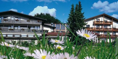 Familienhotel - Pools: Schwimmteich - Baden-Württemberg - Blumenwiese vor dem Haus - Familienhotel Villa Waldeck