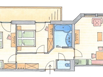 Testerhof Zimmerkategorien 3-Raum-Familien-Suite Ahornspitze