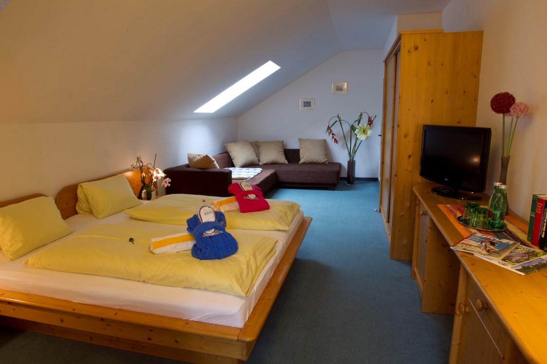 Kinderhotel: Doppelzimmer mit Sofa - Nockalm