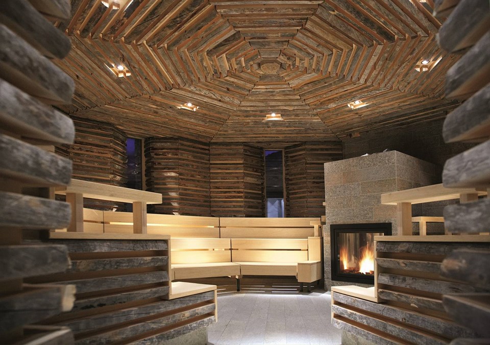 Sauna in der Tschuggen Bergoase