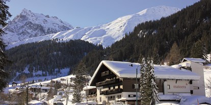 Familienhotel - WLAN - PLZ 7494 (Schweiz) - fam Familienhotel Mateera im Schneereich Gargellen.  - Familienhotel Mateera im Montafon