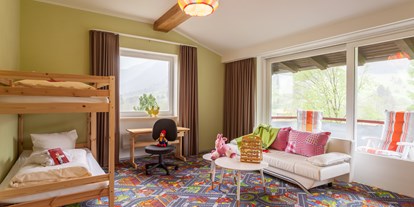 Familienhotel - Wasserrutsche - Arzl im Pitztal - Kinderzimmer mit Stockbett - Familotel Bavaria Pfronten