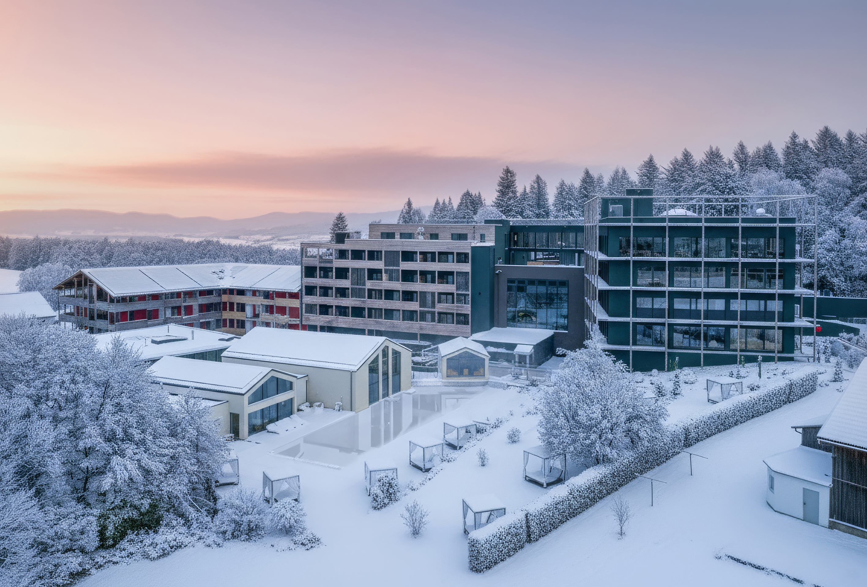 Familienhotel: Winterliche Außenaufnahme Weihnachten im ULRICHSHOF - ULRICHSHOF Nature · Family · Design