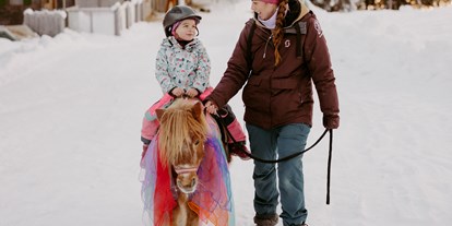 Familienhotel - WLAN - PLZ 5700 (Österreich) - Reitpädagogik mit unseren Ponys im Winter, ab April gibt es Ponyreiten. - Habachklause Familien Bauernhof Resort
