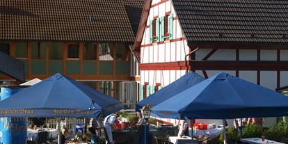 Familienhotel - Verpflegung: alkoholfreie Getränke ganztags inklusive - Wurzbach - Biergarten - Waldhotel Bächlein