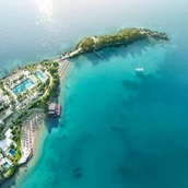 Kinderhotel - Corfu Imperial am Ende der panoramischen Halbinsel Kommeno - Corfu Imperial - Grecotel Beach Luxe Resort