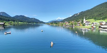Familienhotel - Umgebungsschwerpunkt: am Land - Kärnten - Badesee Weißensee - schwimmen, Boot fahren, im Winter eislaufen - Hotel Glocknerhof