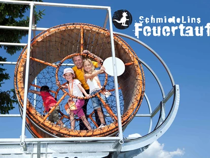 Familienhotel - Spielplatz - Schmidolins Feuertaufe im Sommer - Familien- und Sportresort Alpenblick