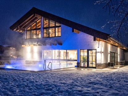 Familienhotel - Pools: Schwimmteich - Thermal-Wasserwelt: Winter - Familien und Vitalhotel Mühlpointhof ***S