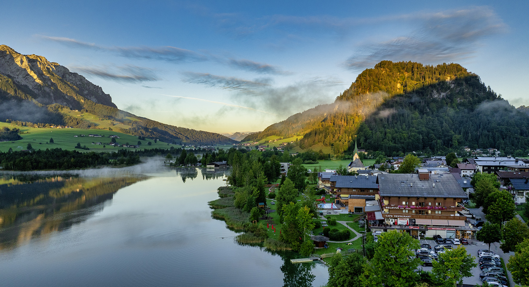 Kinderhotel: Traumhafte Hotellage mit direkten Seezugang am Walchsee - Ferienclub Bellevue am Walchsee