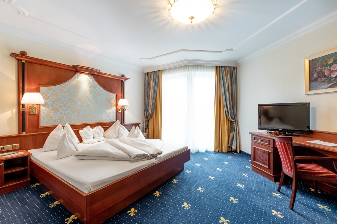 Kinderhotel: Schlafzimmer in der Luxus-Suite Familienresidenz - Hotel Seehof