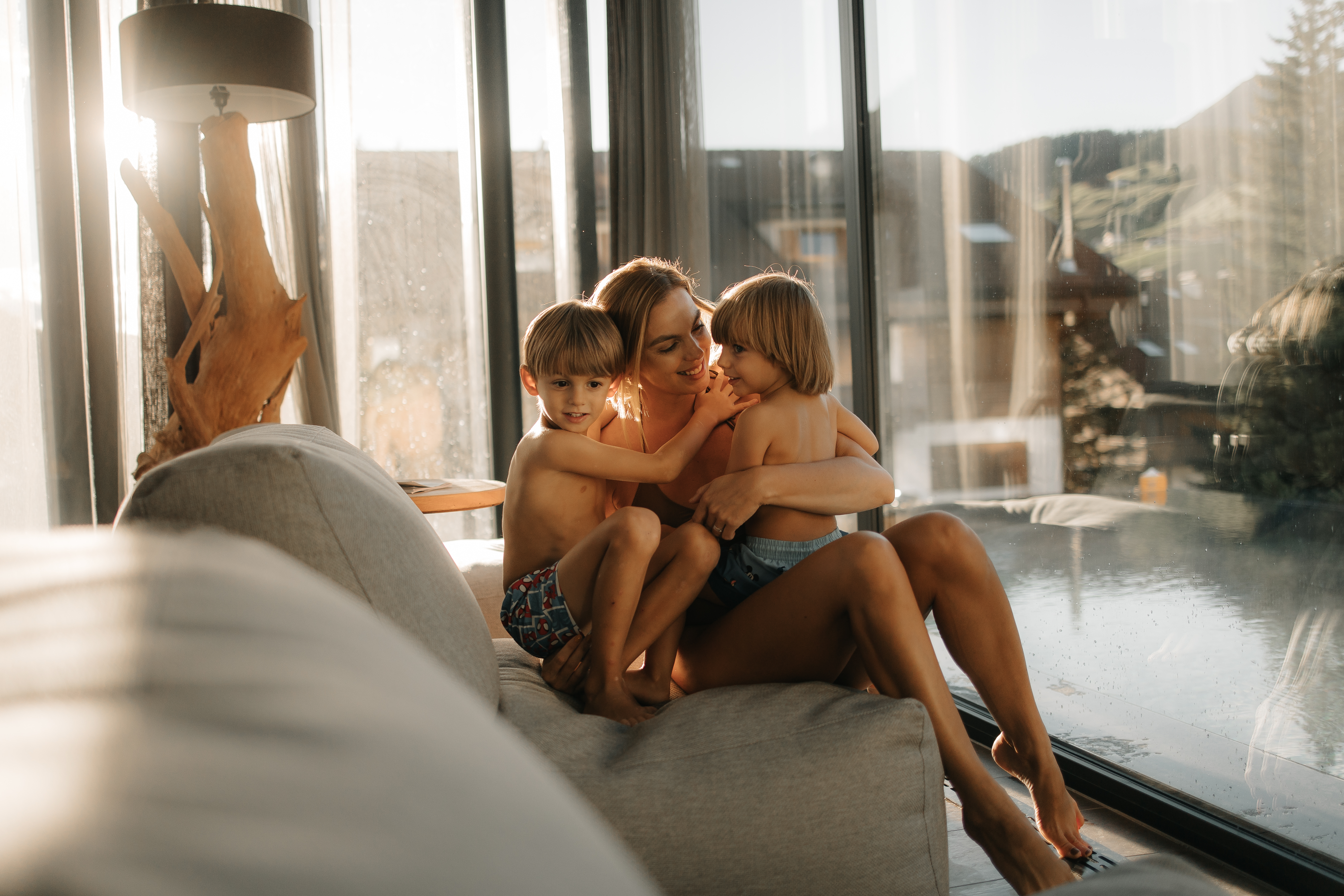 Kinderhotel: Aussenpool mit Relax-Bereich - Family Hotel Biancaneve