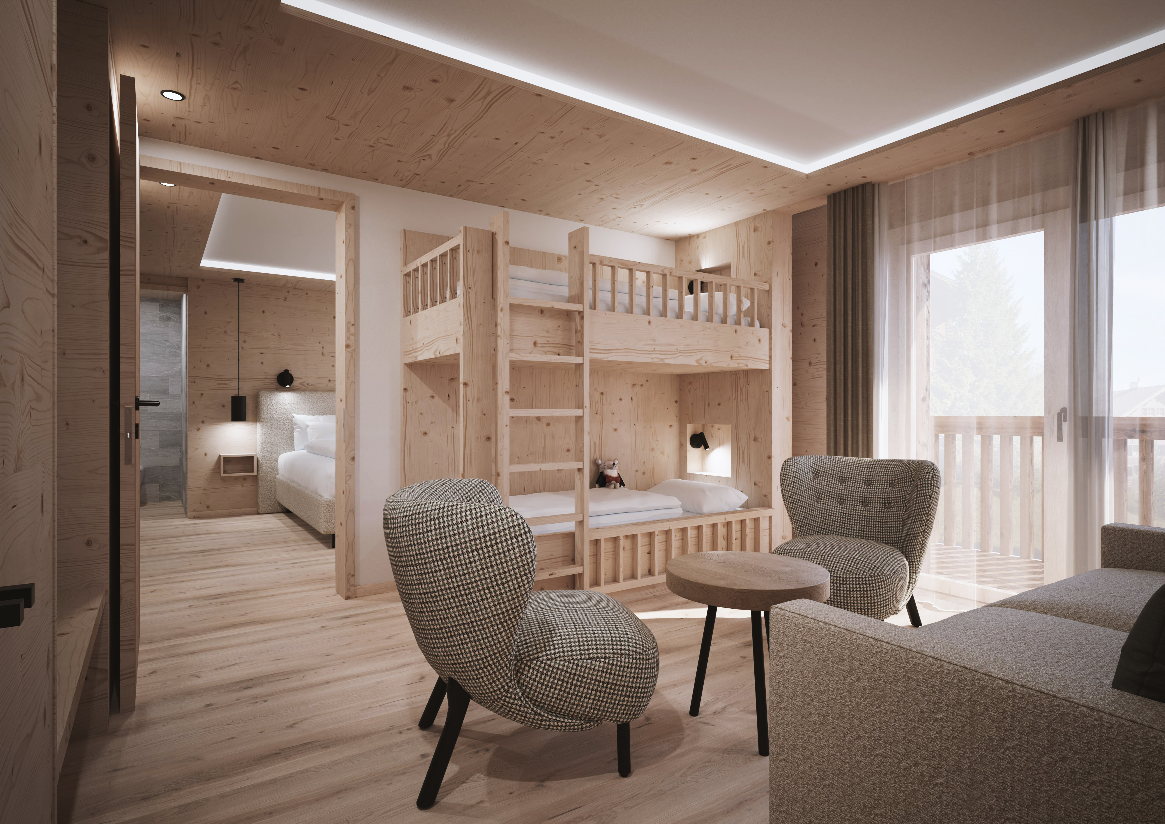 Gorfion Familienhotel Liechtenstein Zimmerkategorien Panoramasuite 40 | 2-Raum