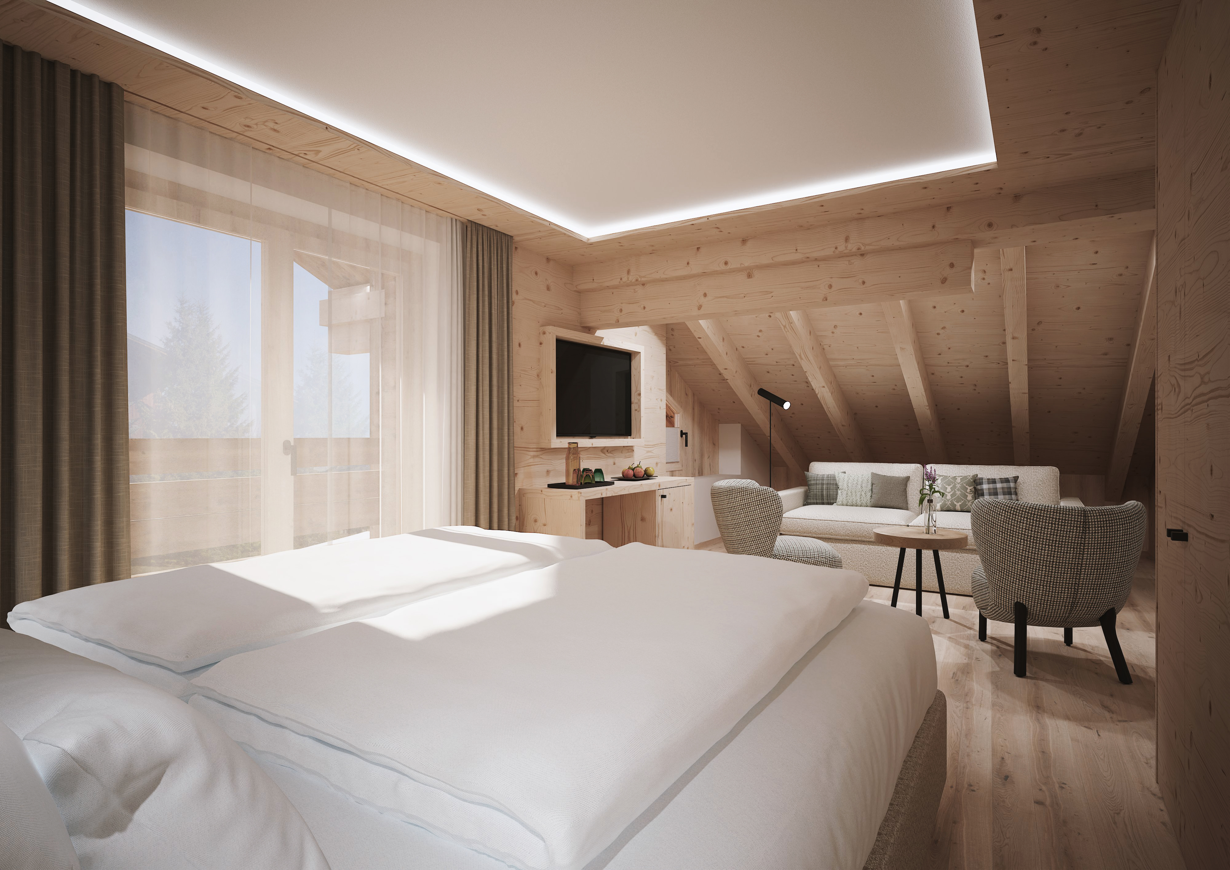 Gorfion Familienhotel Liechtenstein Zimmerkategorien Turmsuite 55 | 2-Raum