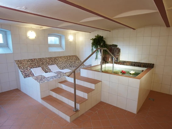 Kinderhotel: Sauna mit Tauchbecken und Ruheraum - Frieslandstern - Ferienhof und Hotel