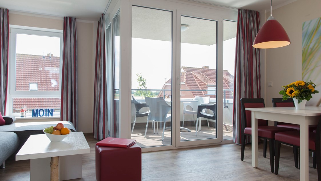 Kinderhotel: Zimmerbeispiel Familienappartement Typ C - Hotel Deichkrone - Familotel Nordsee
