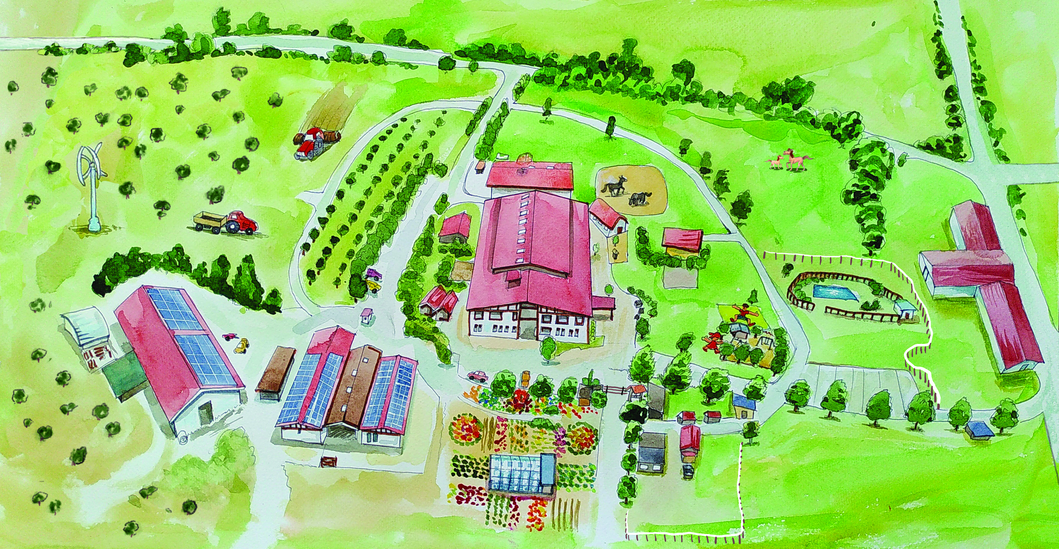 Kinderhotel: Lageplan - Golchener Hof