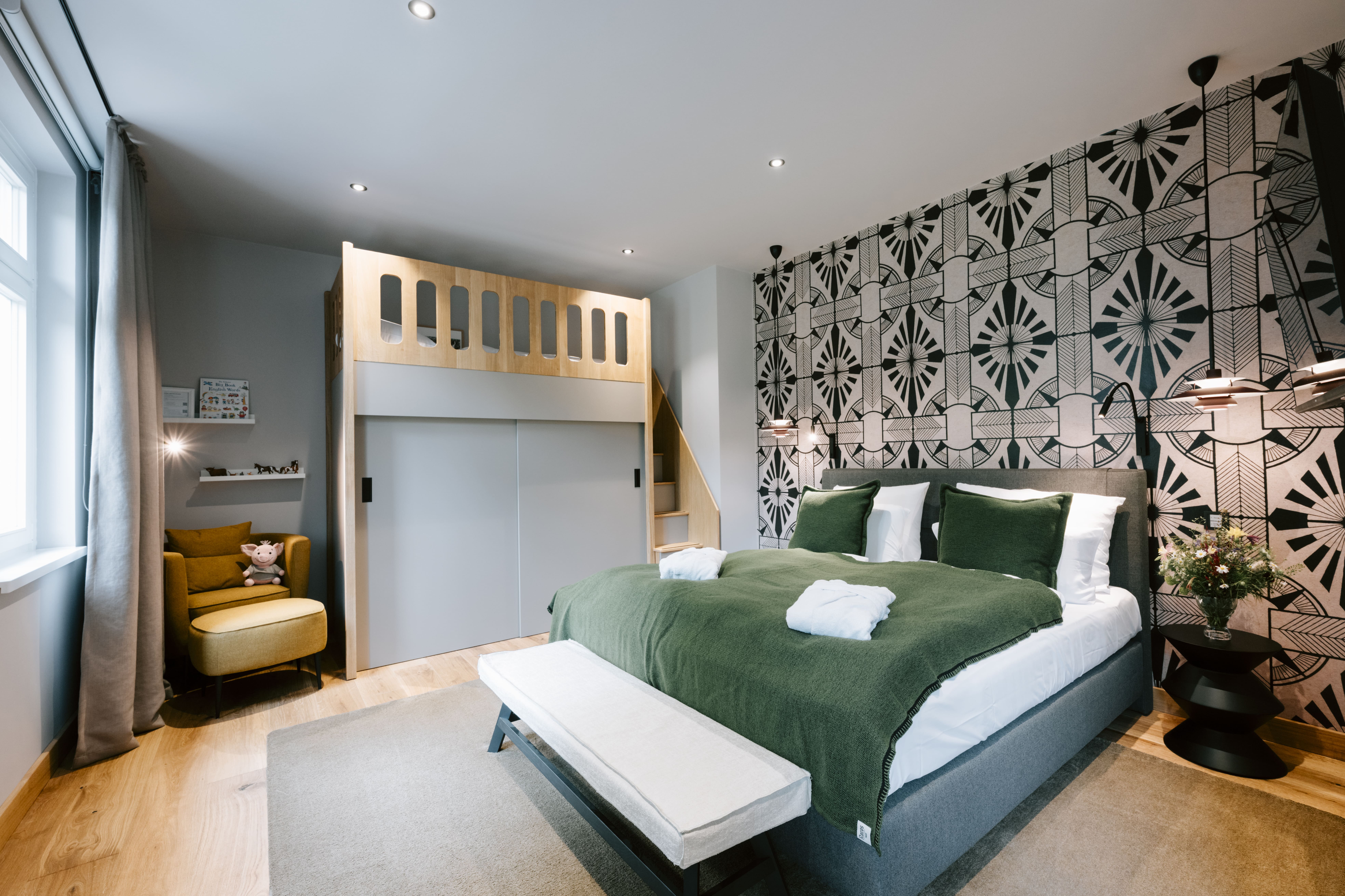 Kinderhotel: 1-Raum-Appartement auf dem Pferdehof. - Landhaus Averbeck - Wohnen | Schlafen