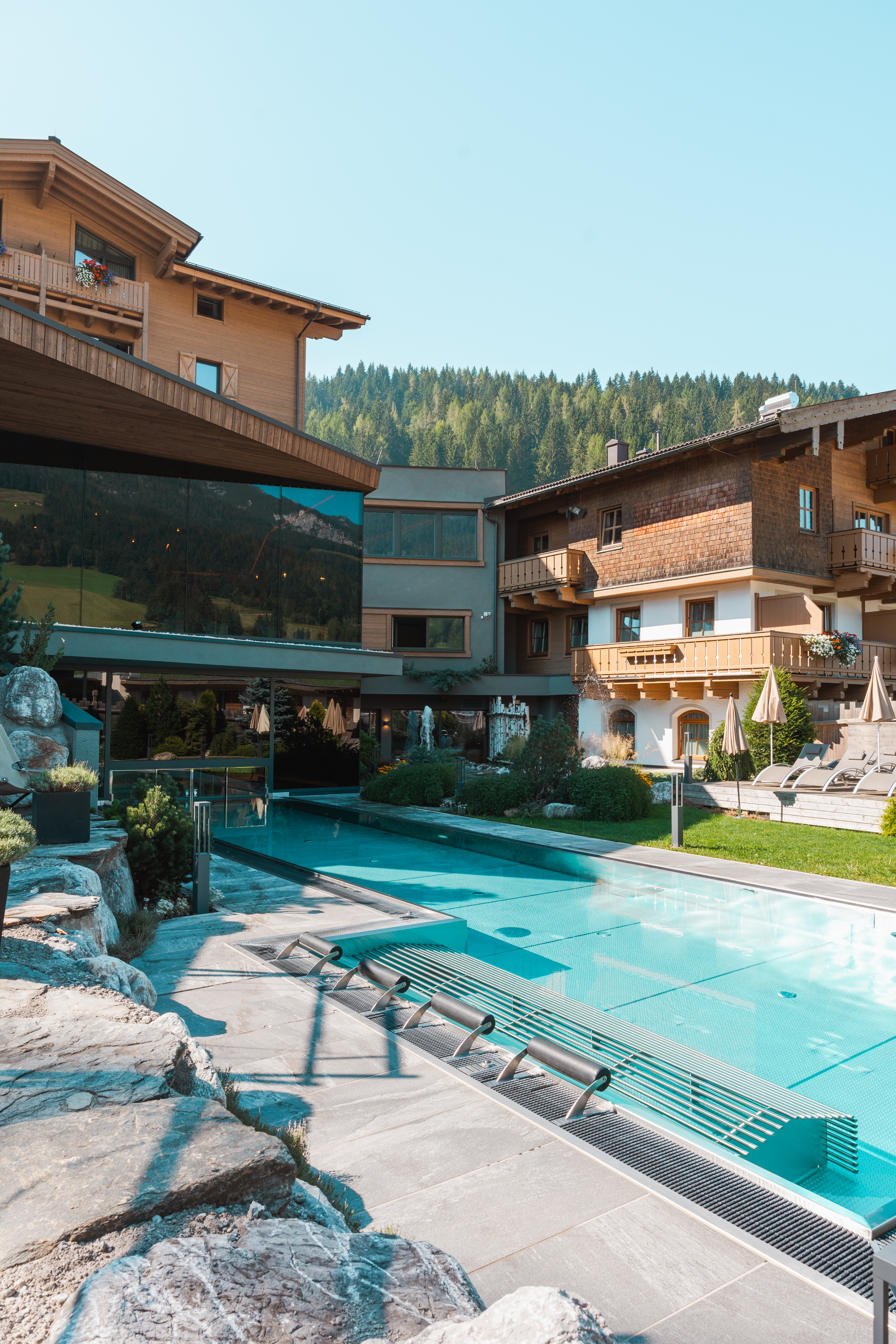 Kinderhotel: "Mountain Spa" mit Thermalpool und diversern Schwitzattraktionen, exklusiv für Erwachsene  - Good Life Resort die Riederalm ****S
