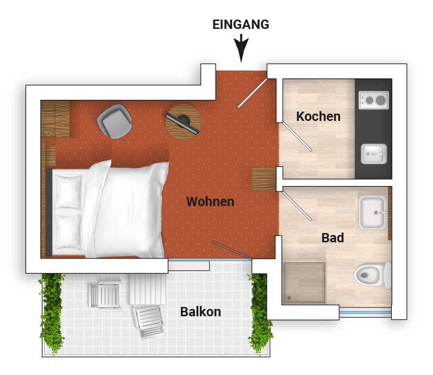 Familienhotel Friedrichshof Zimmerkategorien Single mit Kind Doppelzimmer mit oder ohne Balkon
