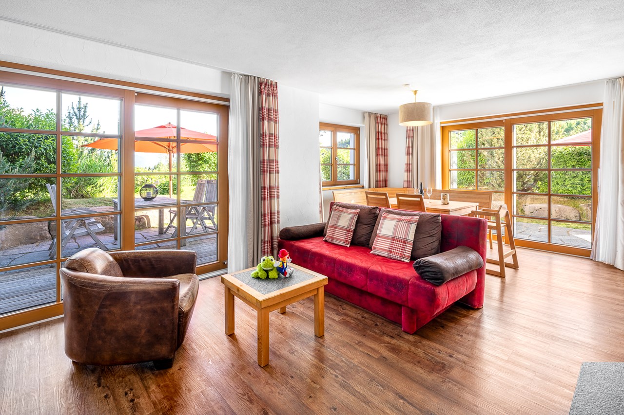 Familotel Allgäuer Berghof Zimmerkategorien Bauernhof Chalet | Wohnung mit Terrasse