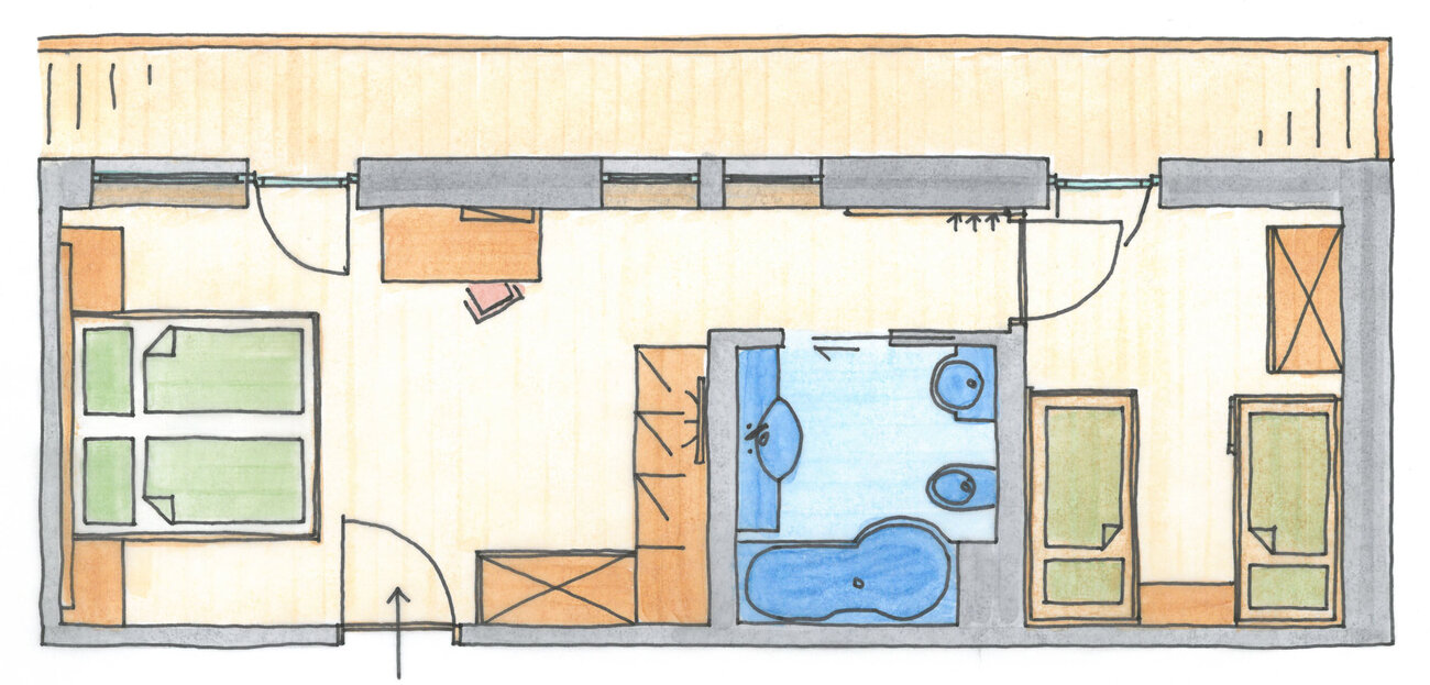 Testerhof Zimmerkategorien 2-Raum-Familien-Suite-Wanglspitze