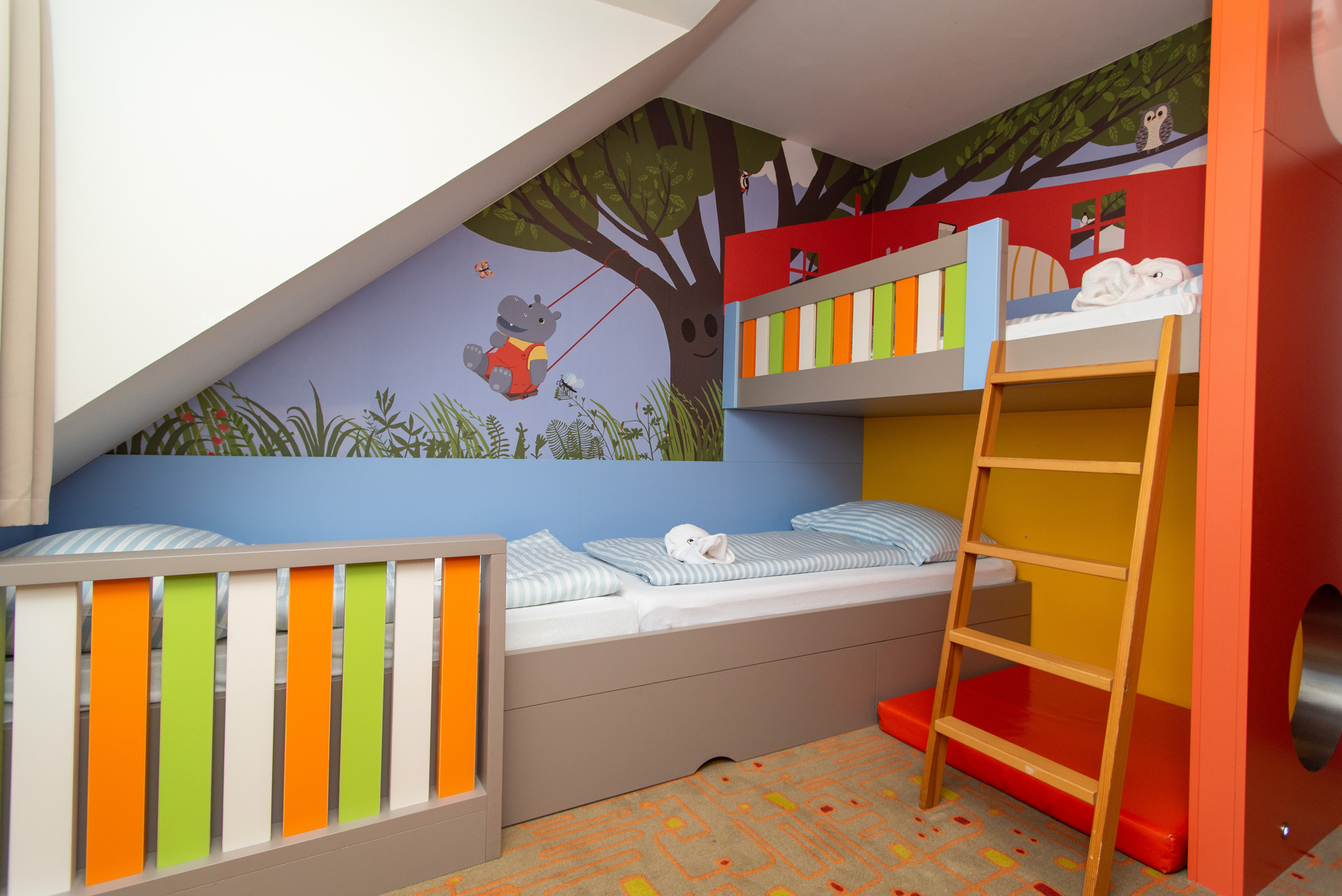 Kinderhotel: Kinderzimmer in den Familiensuiten - Kolping Family Resort