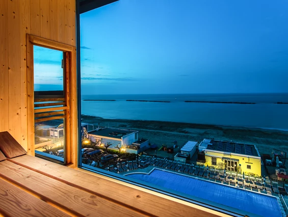 Kinderhotel: Sauna mit Meerblick - Hotel Lungomare