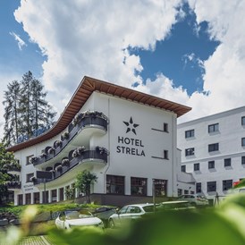 Kinderhotel: Aussenansicht Sommer - Hotel Strela