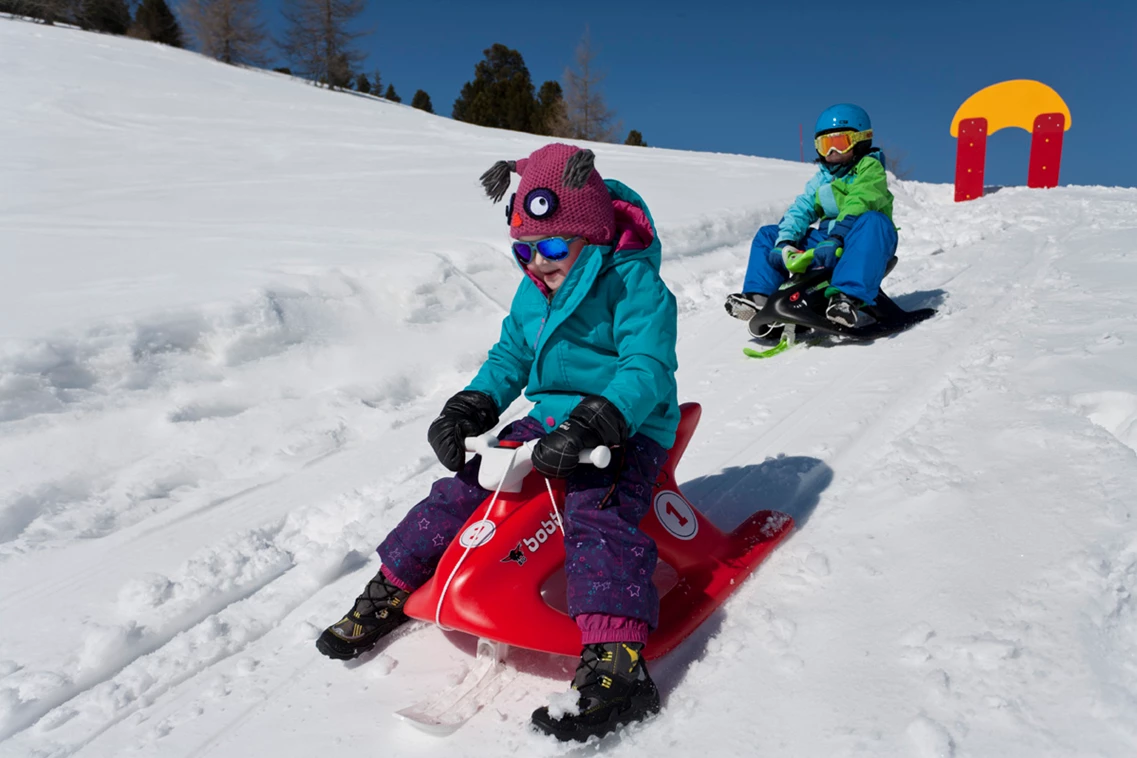 Kinderhotel: Bob fahren im Winter - Nockalm