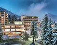 Kinderhotel: Aussenansicht Winter - Sunstar Hotel Davos - Sunstar Hotel Davos