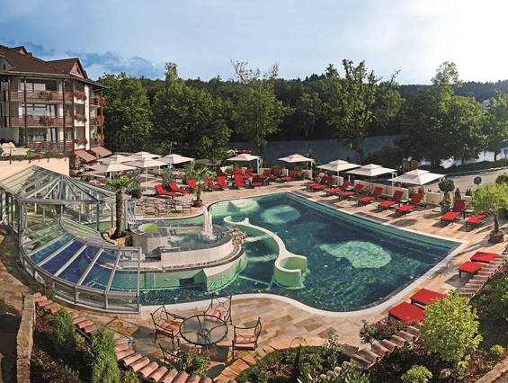 Kinderhotel: Außenpool "Laguna SPA" - Romantischer Winkel - RoLigio® & Wellness Resort