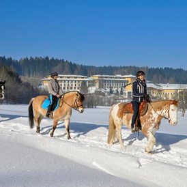 Kinderhotel: Ausreiten im Winter im Hausruckwald - Aldiana Club Ampflwang