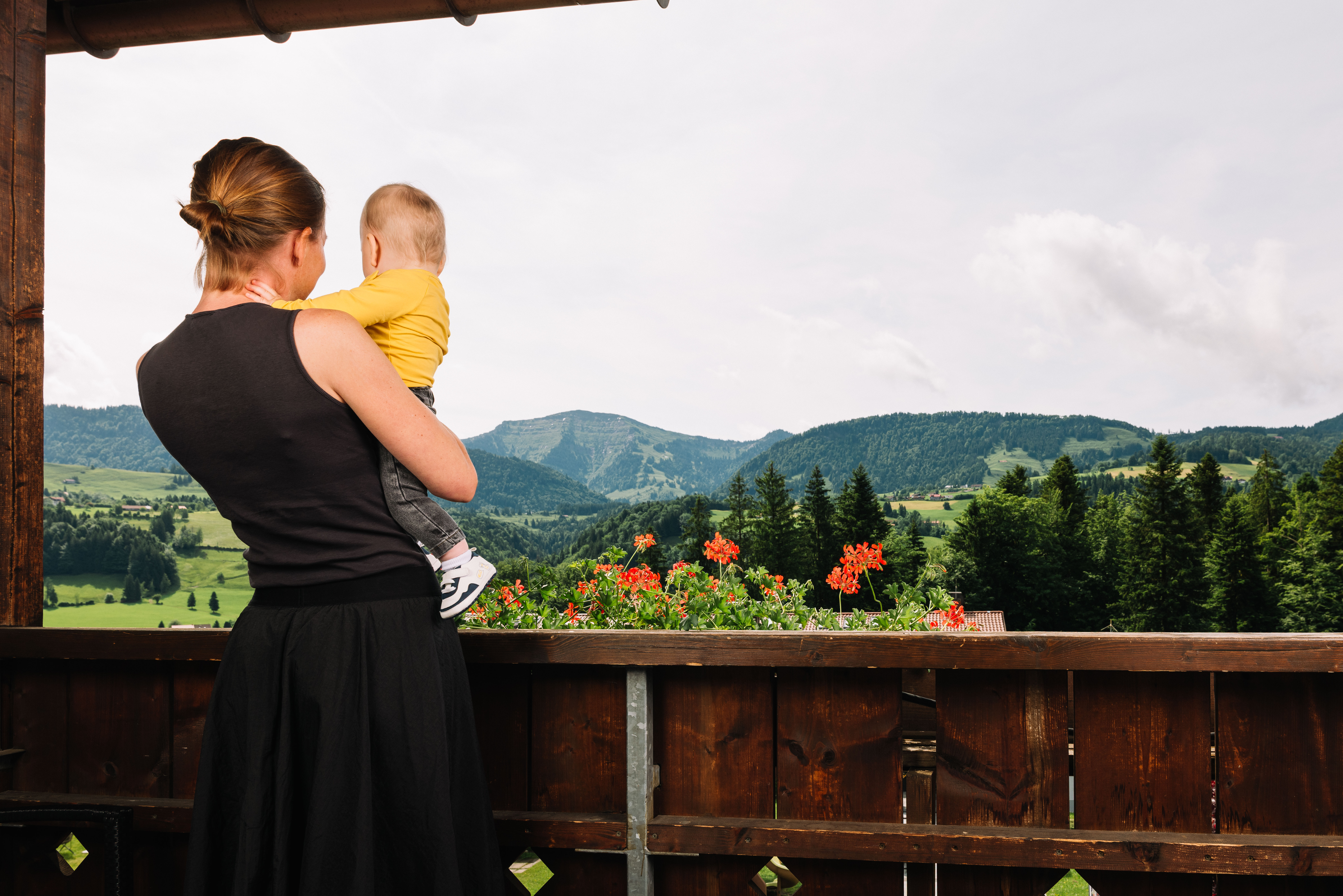 Kinderhotel: Aussicht vom Appartement - MONDI Familien & Aktivresort Oberstaufen - Wohnen | Schlafen