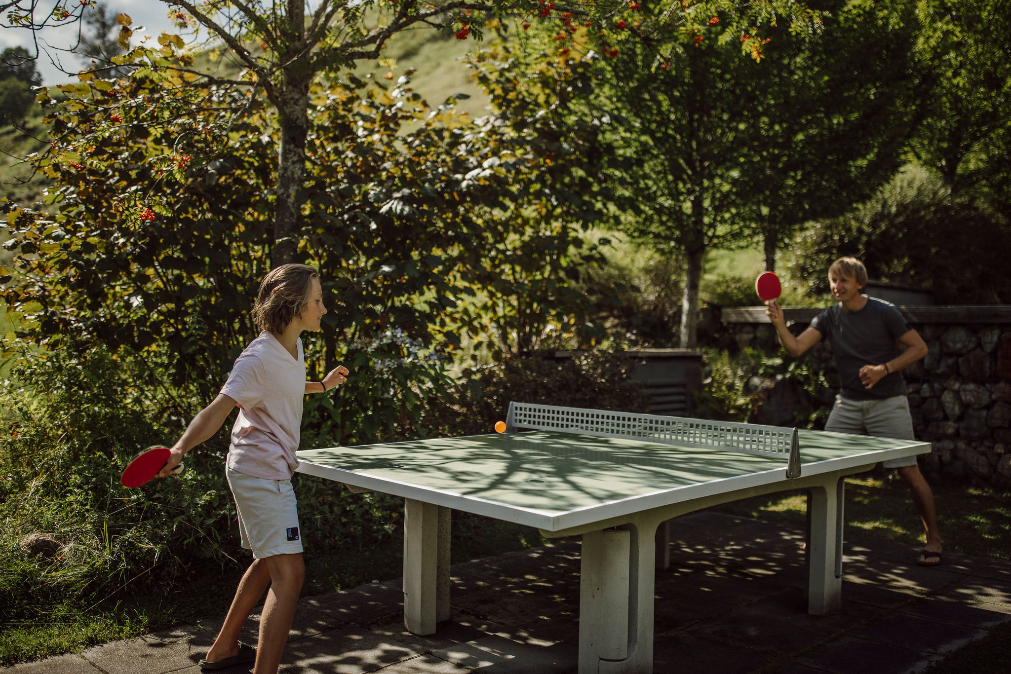 Kinderhotel: Vater-Sohn Tischtennismatch - Familien- & Gartenhotel Theresia****S  