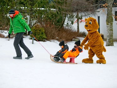 Kinderhotel: Schlitten fahren am Hotel - Hotel NockResort