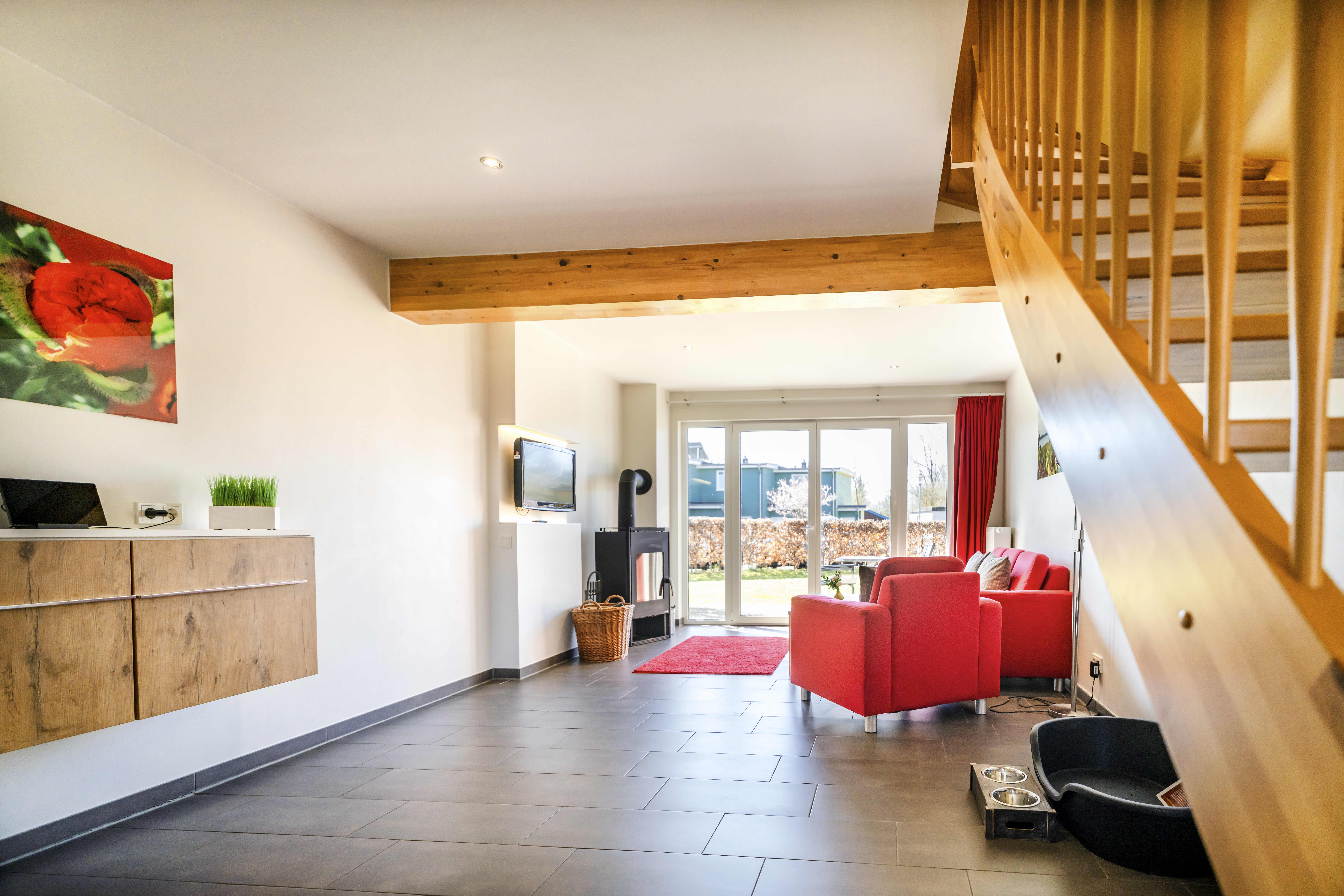 Kinderhotel: Wohnbereich Premiumhaus - Damp Ostsee Resort & Ferienpark - Hotel | Umgebung, Wohnen | Schlafen